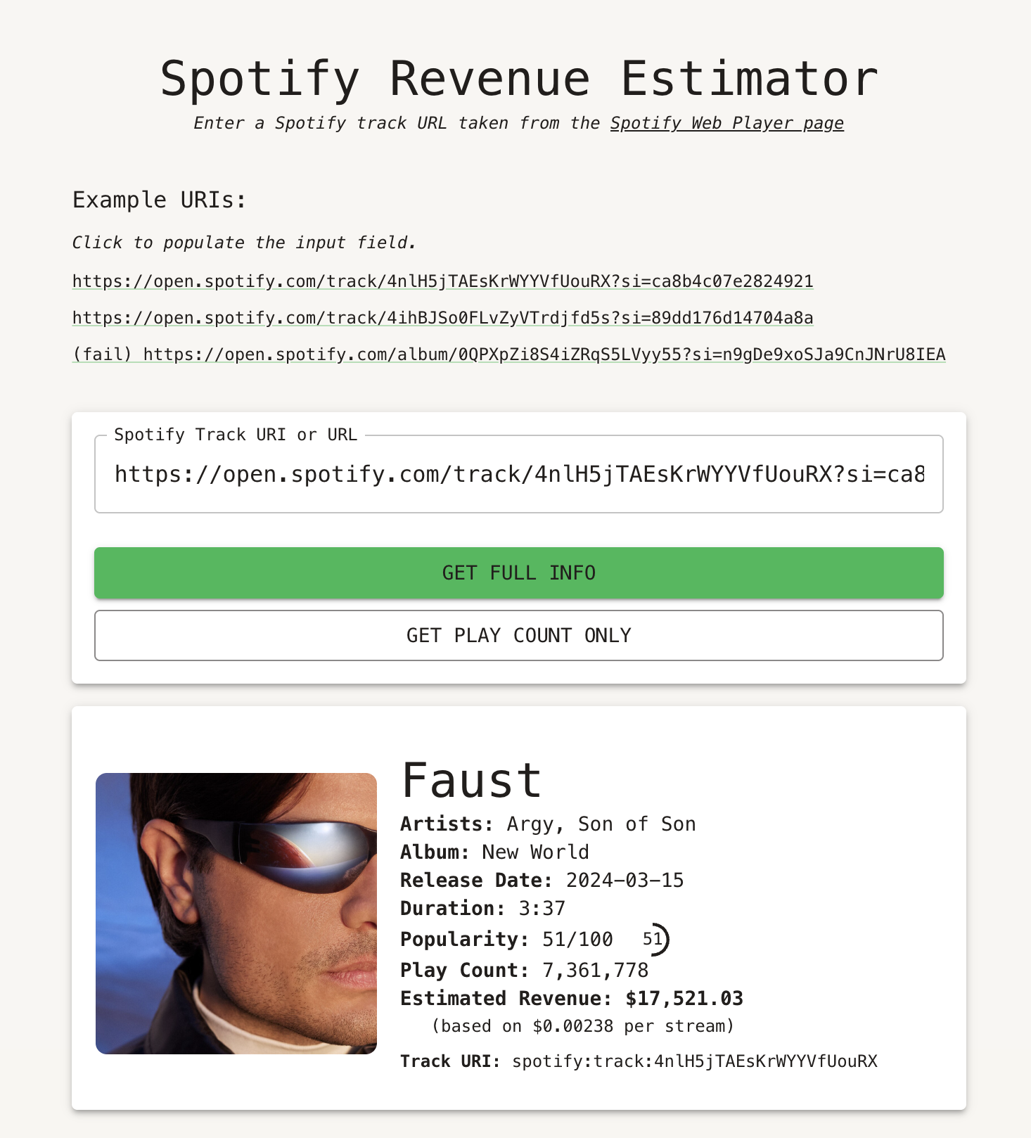 Drake Spotify screenshot